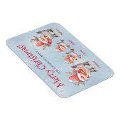 トナカイパーソナライズされた家族メリークリスマスカード マグネット (右側)