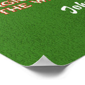 トナカイパーソナライズされた魔法ファミリークリスマス ポスター (角)