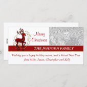 トナカイビジネス家族のフォトカード シーズンカード (正面/裏面)