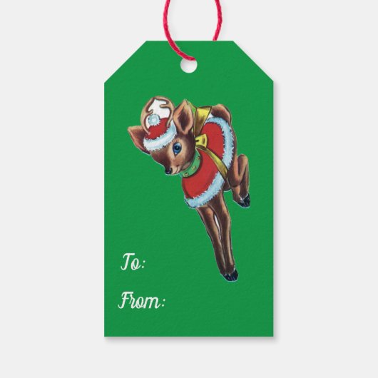 トナカイファンシーギフトラベル ギフトタグ (裏面)