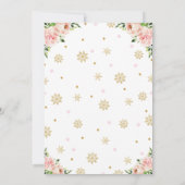 トナカイフローラスノーフレーク冬の誕生日パーティー 招待状 (裏面)