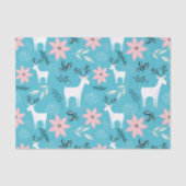 トナカイフローラポインセチアお洒落クリスマス 薄葉紙 (正面)