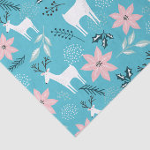 トナカイフローラポインセチアお洒落クリスマス 薄葉紙 (詳細)