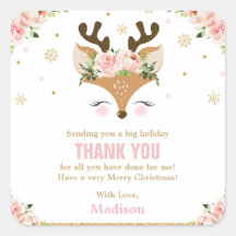 トナカイフローラ雪片クリスマスサンキュー