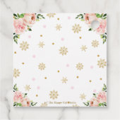 トナカイフローラ雪片誕生日サンキューユユー フェイバータグ (裏面)