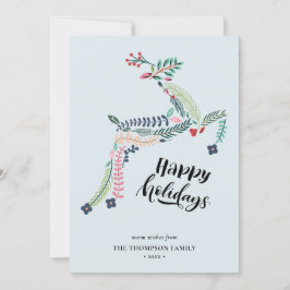 トナカイフローラ | Poinsettia Pine Bough Happy シーズンカード