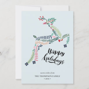 トナカイフローラ Poinsettia Pine Bough Happy シーズンカード