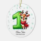 トナカイベビー初めてのクリスマスオーナメント セラミックオーナメント (左)