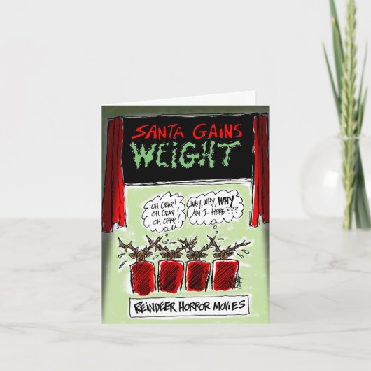 トナカイホラー映画漫画のクリスマスカード！ シーズンカード (正面)