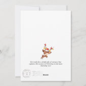 トナカイミニマルークリスマスホリデーカード シーズンカード (裏面)