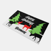 トナカイメリーア ドアマット (アングル)