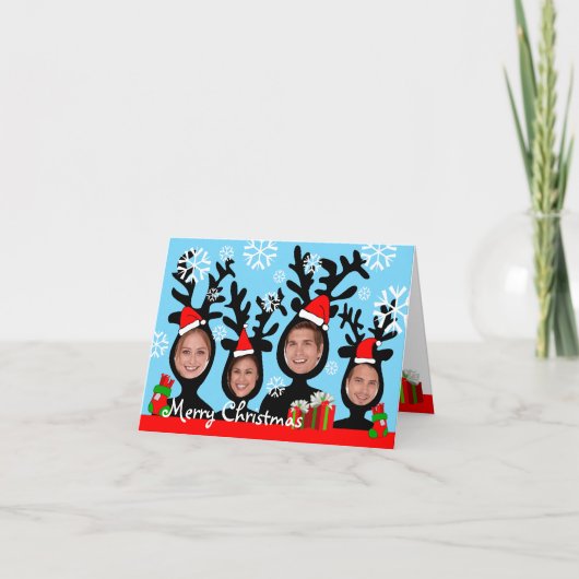 トナカイメリークリスマス追加フォトカード1 シーズンカード (正面)