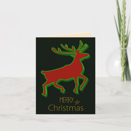 トナカイメリークリスマス カード (正面)