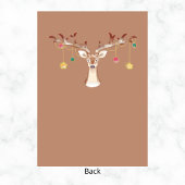 トナカイモダンクリスマスパーティーブラウン 招待状