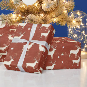 トナカイモダンクリスマス ラッピングペーパー