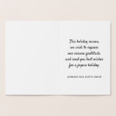 トナカイモダンシルハウエット|祝日のご案内 箔カード (内部)