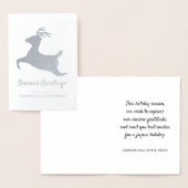 トナカイモダンシルハウエット|祝日のご案内 箔カード (ディスプレー)