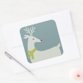 トナカイモダンホリデーステッカー スクエアシール (封筒)