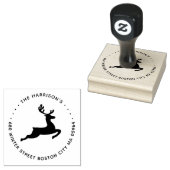 トナカイモダン差出人住所 ラバースタンプ (押印)