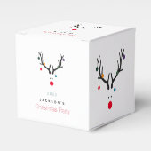 トナカイモダン白の赤い姓 フェイバーボックス (正面サイド)