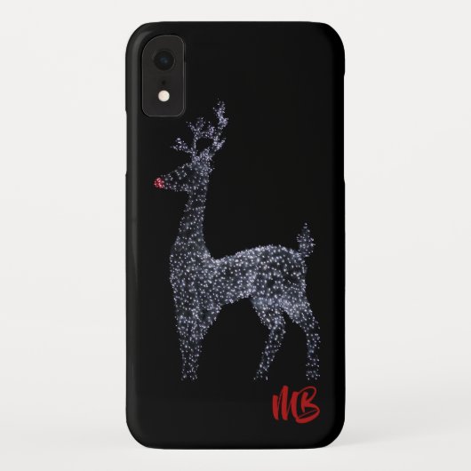 トナカイモノグラムののクリスマスライト |休日 Case-Mate iPhoneケース (裏面)