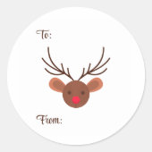 トナカイラベルシール ラウンドシール (正面)