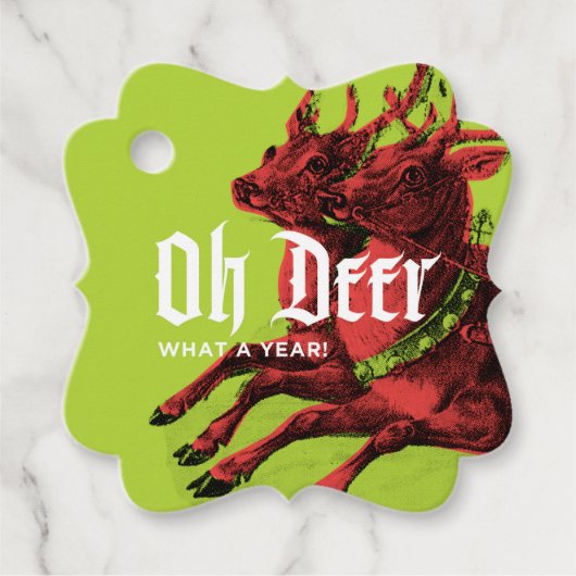 トナカイラベルブリットレッドファンシー フェイバータグ (正面)