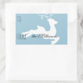 トナカイラベル 長方形シール (バッグ)