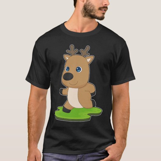 トナカイランナー ランニング スポーツ Tシャツ (正面)