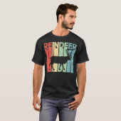 トナカイヴィンテージレトロ Tシャツ (正面フル)