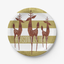 トナカイヴィンテージ金ゴールドと白ストライプの色