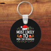 トナカイ一致ファミリーCに乗る可能性が最も高い キーホルダー (正面)