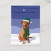 トナカイ与えのうさぎの雪だるまニンジンの鼻 名刺 (正面)