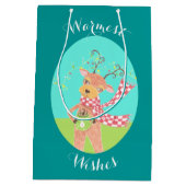 トナカイ人はクリスマス抱き枕 ミディアムペーパーバッグ (裏面)