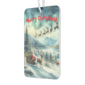 トナカイ付きクリスマスサンタ カーエアーフレッシュナー (左)