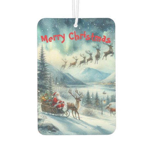 トナカイ付きクリスマスサンタ カーエアーフレッシュナー (裏面)