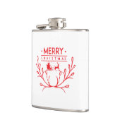 トナカイ付きクリスマスデザイン フラスク (左)