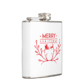 トナカイ付きクリスマスデザイン フラスク (右)