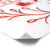 トナカイ付きクリスマスデザイン ポスター (角)