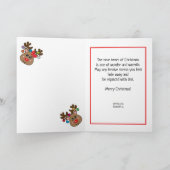 トナカイ付きクリスマスピックルカスタムボール、文字C カード (内部)