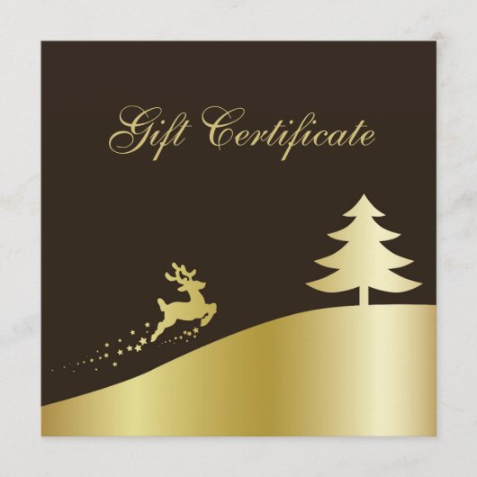 トナカイ付きゴールデンクリスマスツリー (正面)