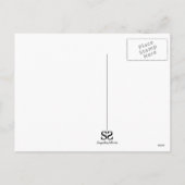 トナカイ付きゴールデンクリスマスツリー シーズンポストカード (裏面)