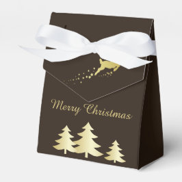 トナカイ付きゴールデンクリスマスツリー フェイバーボックス