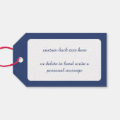 トナカイ付きヴィンテージクリスマスサンタ飛んでいるクロース ギフトタグ (裏面横)