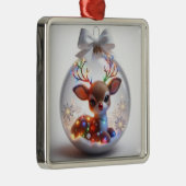トナカイ付き愛らしいクリスマス飾りフェスティバル メタルオーナメント (右)