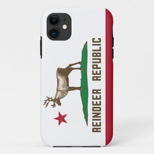 トナカイ共和国カリブー国旗 Case-Mate iPhoneケース (裏面)