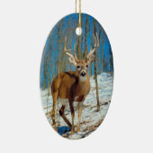 トナカイ写真テンプレートクリスマスキープサケ装飾 セラミックオーナメント (右)