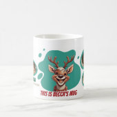 トナカイ写真ファミリーお気に入りのドリンクメモリーギフト コーヒーマグカップ (中央)