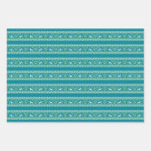 トナカイ冬フェア島シームレスパターン ラッピングペーパーシート (正面3)