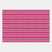 トナカイ冬フェア島シームレスパターン ラッピングペーパーシート (正面)